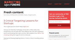 Desktop Screenshot of marketingbeforefunding.com