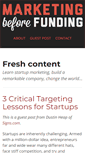 Mobile Screenshot of marketingbeforefunding.com
